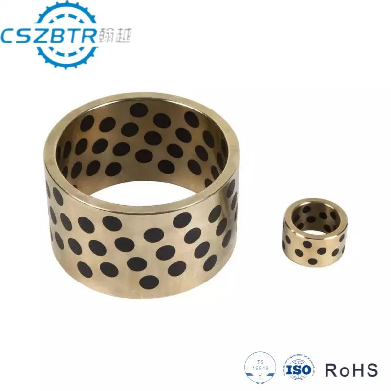 25.5*30.5*65 Bronze Bushing with Graphite Plugs Oilless Bearing Machinery Part Bearing Bush